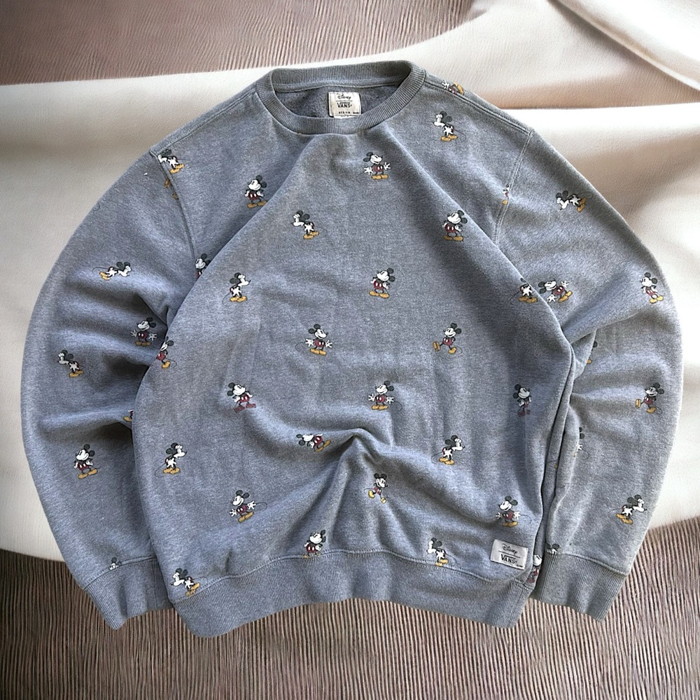 Vans x Mickey Mouse x Disney Store Sweatshirt Pullover Crewneck Skater Mens M